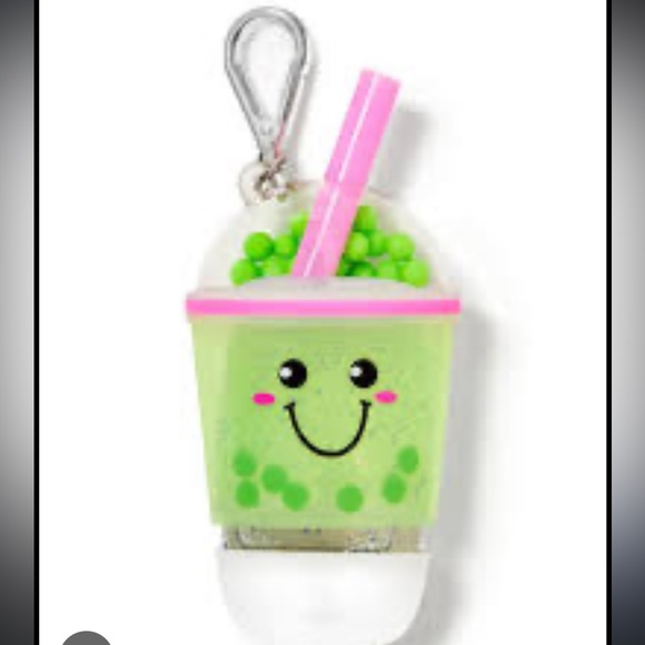 ADORABLE BUBBLE TEA GREEN SMILEY FACE WITH BUBBLES - Picture 3 of 5